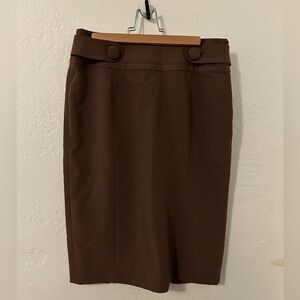 I.N.C. International Concepts Brown Women's Knee Length Skirt
